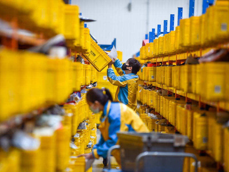 塑料周轉筐應用於快遞（dì）集